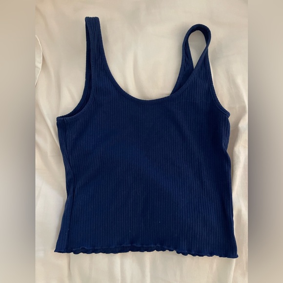 Blue Tank Crop Top - Picture 2 of 2